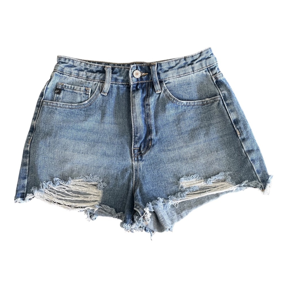 Kancam Distressed Booty Shorts Sz 5
